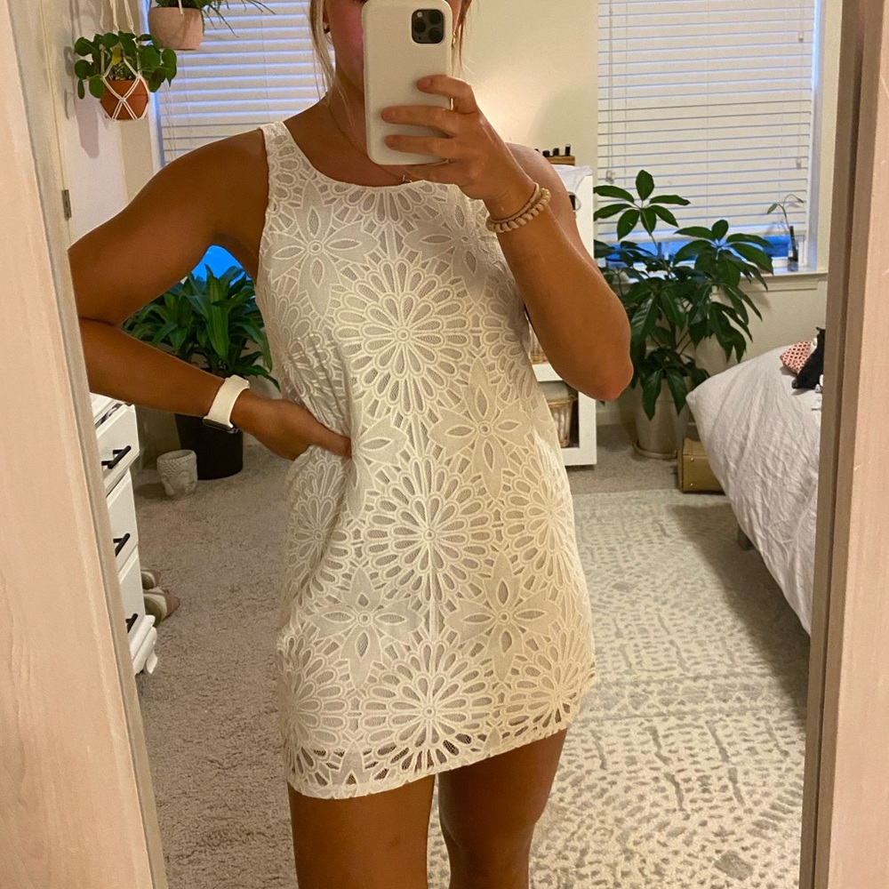 white slip dress